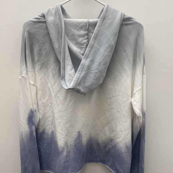 NWT 🩵 Wildfox Raw Hem Crop Hoodie. Medium. - Picture 6 of 9